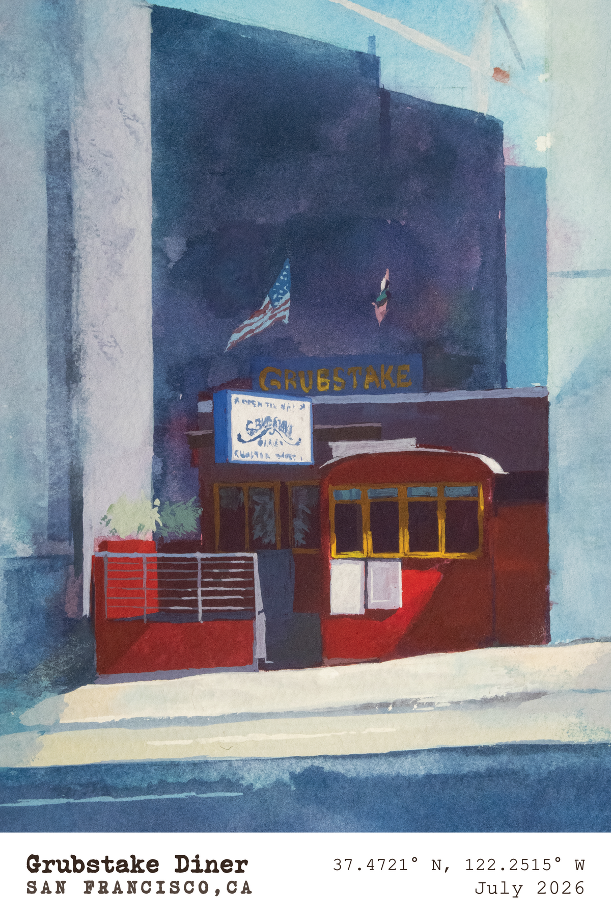 Grubstake Diner Postcard